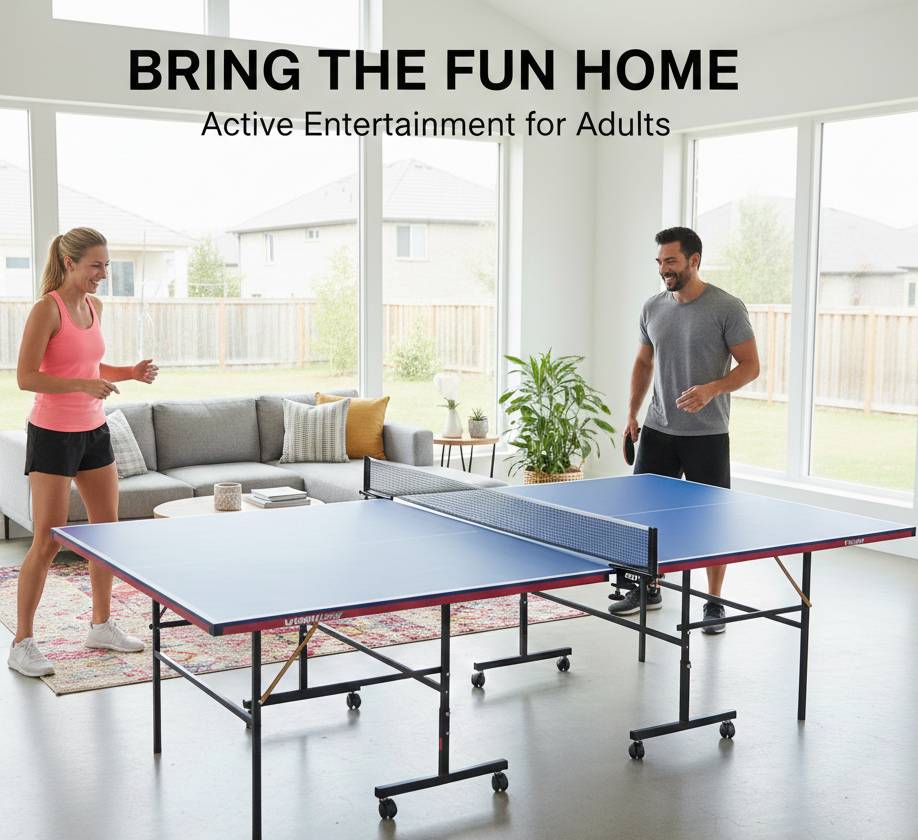 MF Indoor Table Tennis Table Foldable with Post and Net