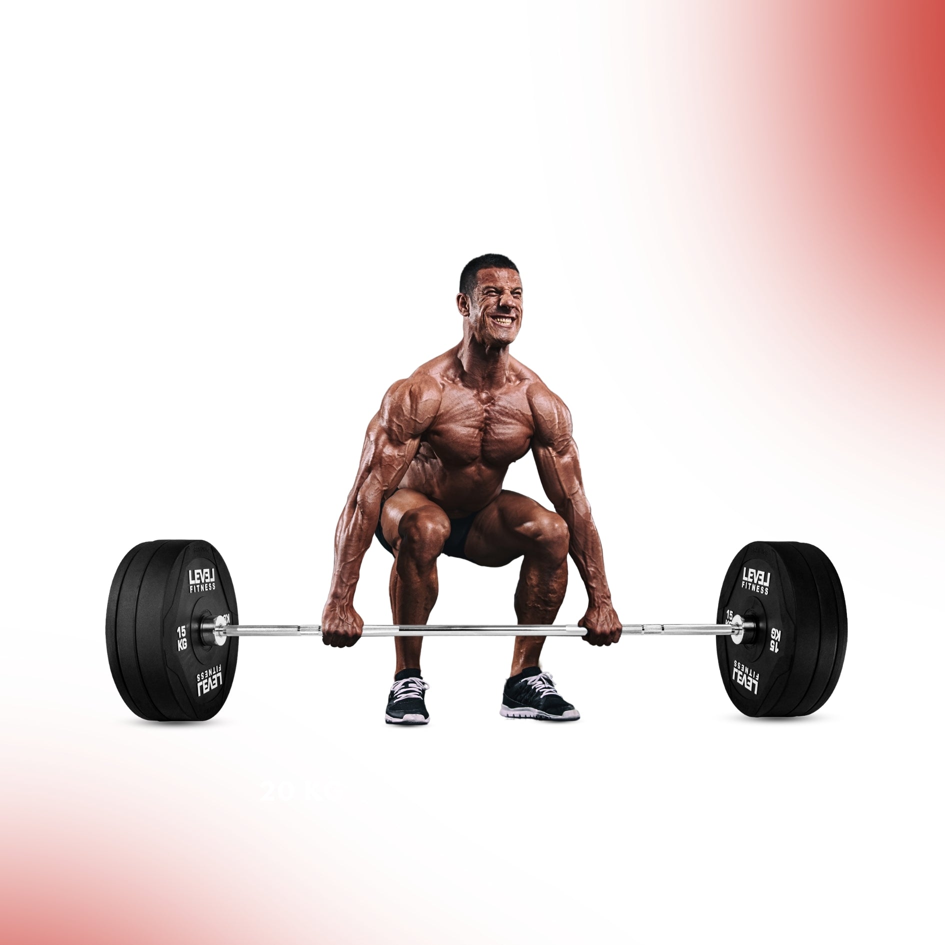 Level Fitness PU Black Rubber Olympic Bumper Plates - 5 to 25 KG | Per Piece