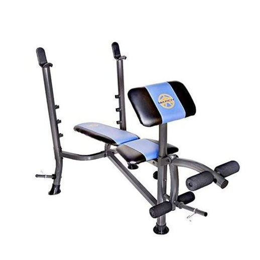Marcy WM-367 Standard Weight Bench – Home Gym Bench with Leg Extension & Curl Attachments