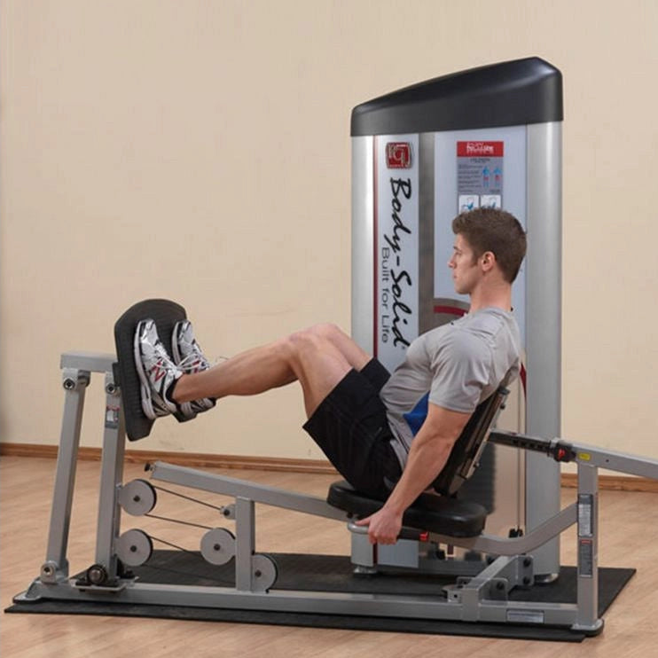 Body-Solid PC2 Leg Press & Calf Raise Machine with 210lb Stack | Lower Body Gym Equipment