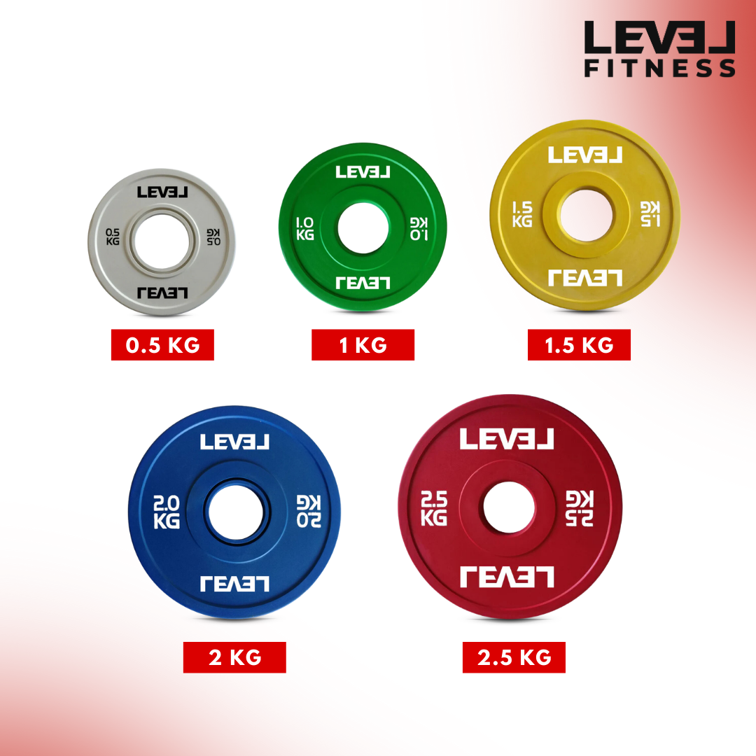 Level Fitness Fractional Bumper Weight Plates 0.5 kg to 2.5 Kg - Sold as Per Piece