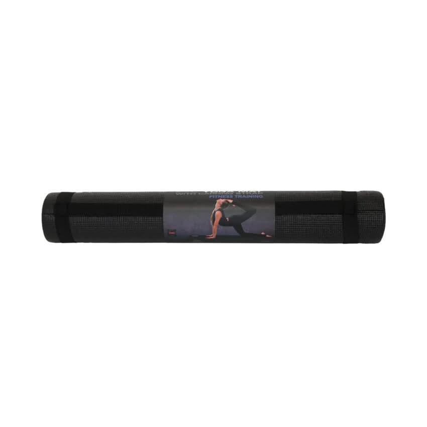 York Fitness Yoga Mat with carrying Strap, Black