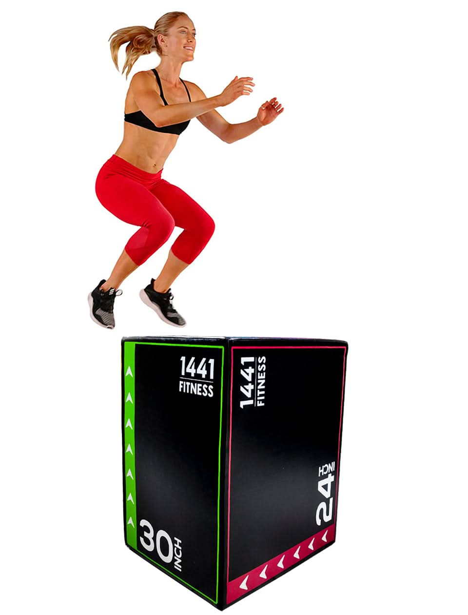 1441 Fitness Premium - 3 in 1 Foam Plyometric Box (Plyo box) 