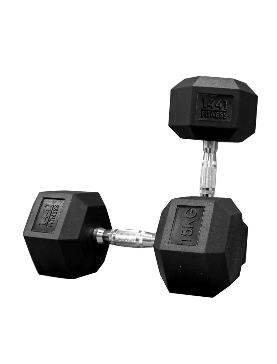 Combo 1441 Fitness Hex Dumbbell Set 2.5 Kg to 15 KG (6 Pairs) with 3 Tier Dumbbell Rack - Athletix.ae