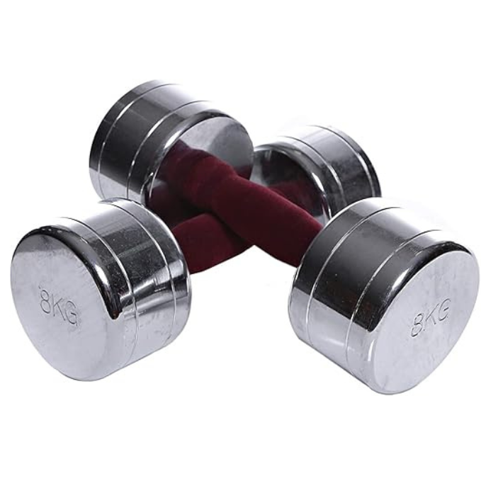 Ta Sports, Chromed Dumbell 1 Kg Colour Tufted Handle, 10510