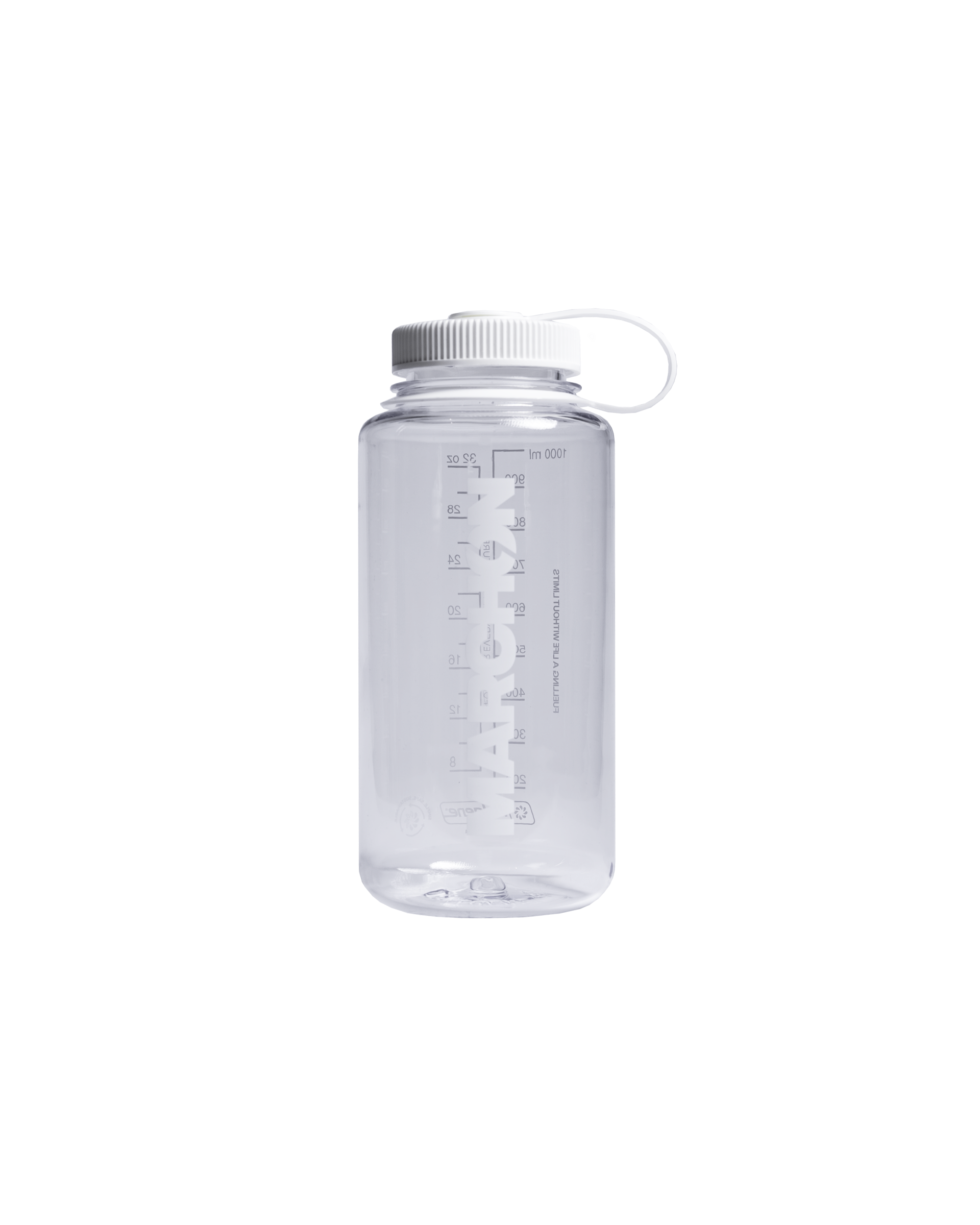 MARCHON™ X Nalgene 1L Bottle Clear & White 1L Wide Mouth