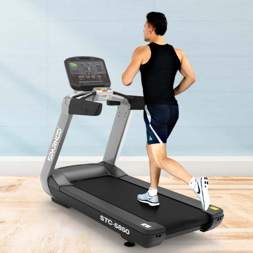 Sparnod Fitness, (6 HP AC Motor) Automatic Motorized Walking and Running Commercial Treadmill, STC-5850