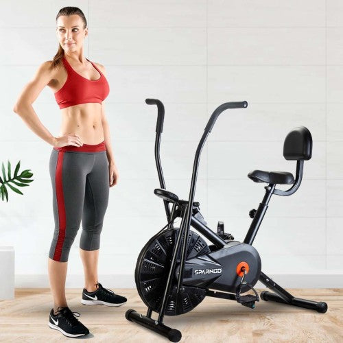 Sparnod Fitness, Upright Air Bike Exercise Cycle for Home Gym, SAB-05_R