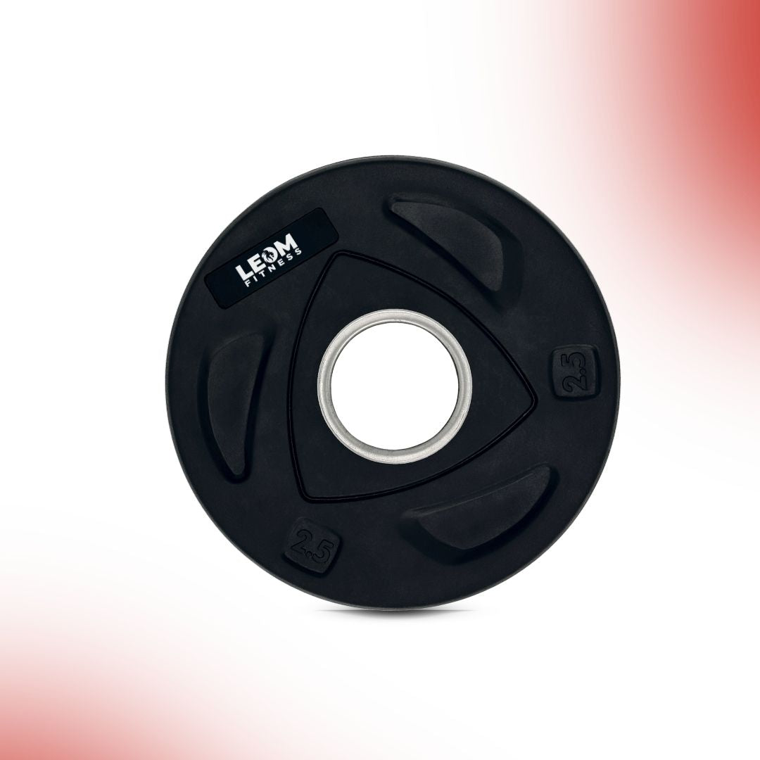 Leom Fitness Tri-Grip Olympic Rubber Plates