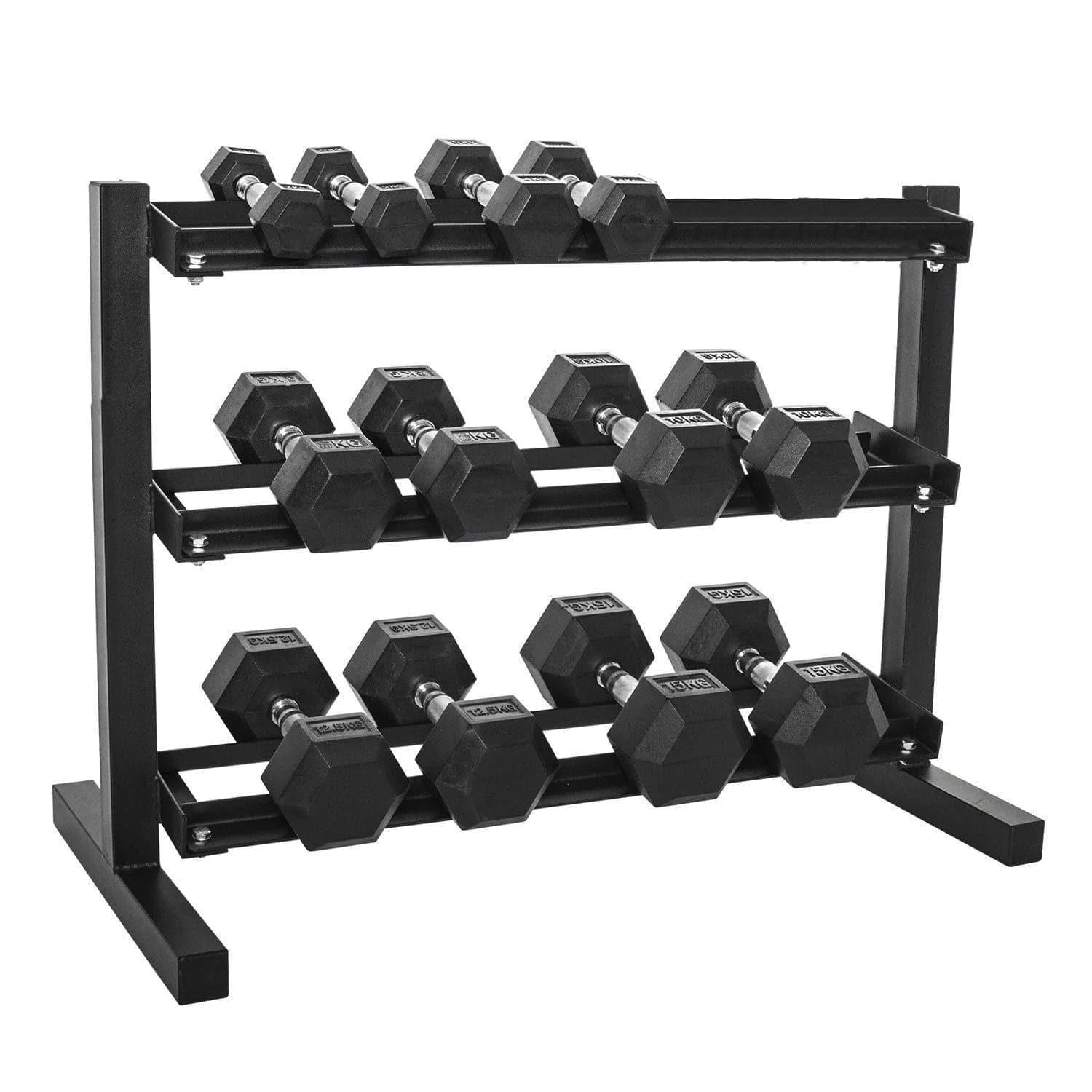 Combo Offer Hex Dumbbell Set 2.5 Kg to 15 Kg with Dumbbell Rack + Adjustable Bench A8006 - Athletix.ae