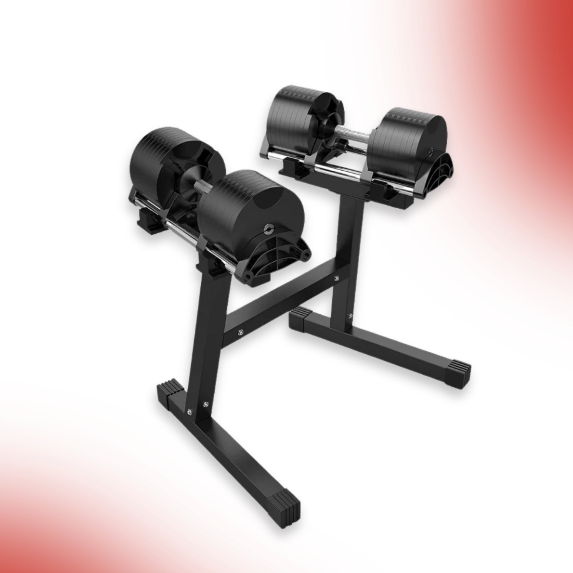 Level Fitness Adjustable Dumbbells, 2kg to 32kg, Pair
