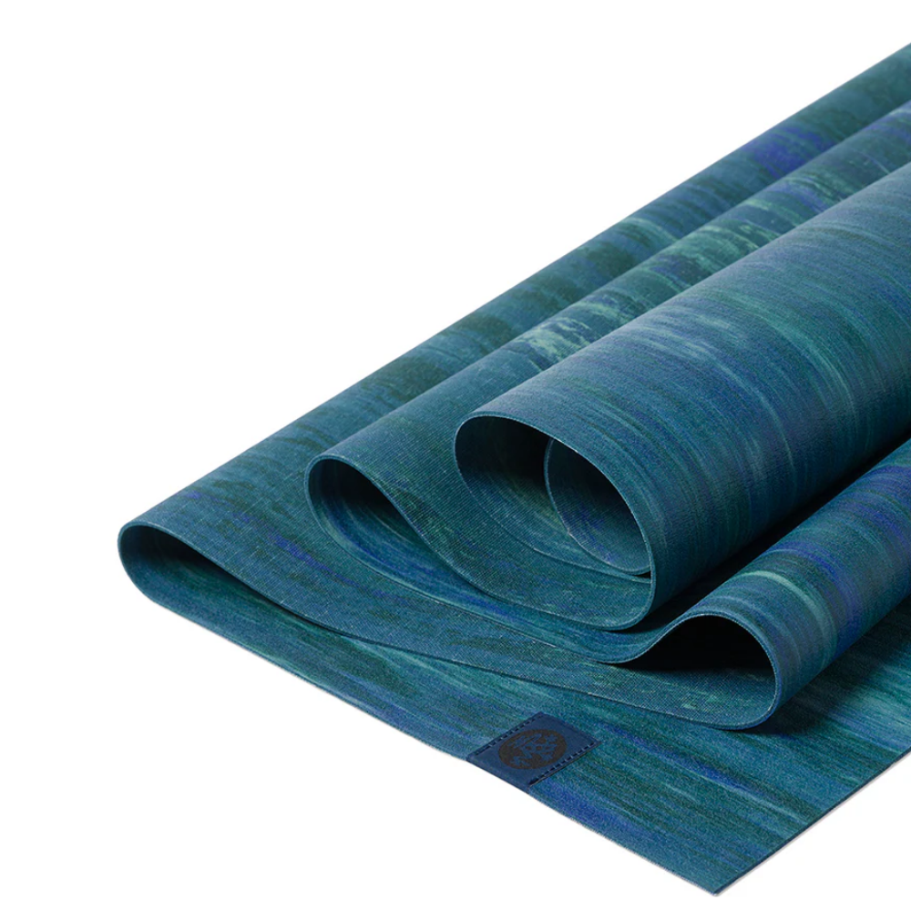 Manduka eKO Superlite 71" (180cm) Travel Yoga Mat, 1.5mm Blue Toad Marbled