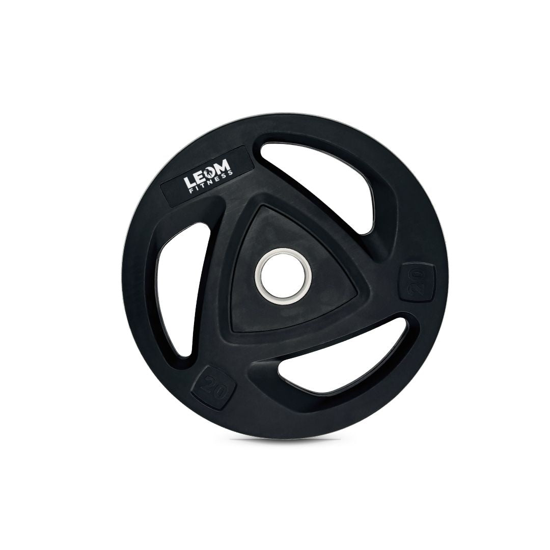 Leom Fitness Tri-Grip Olympic Rubber Plates