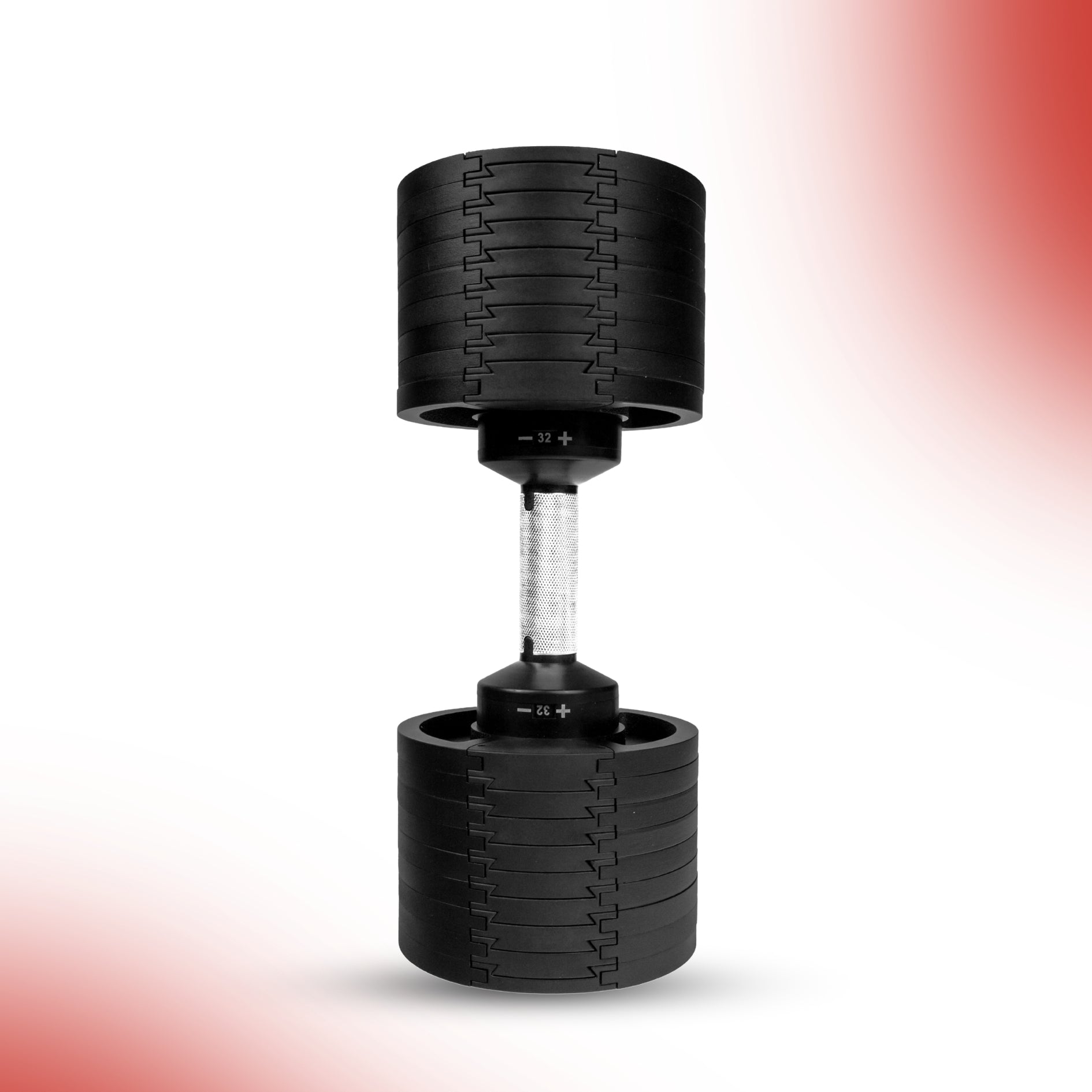 Level Fitness Adjustable Dumbbells, 2kg to 32kg, Pair