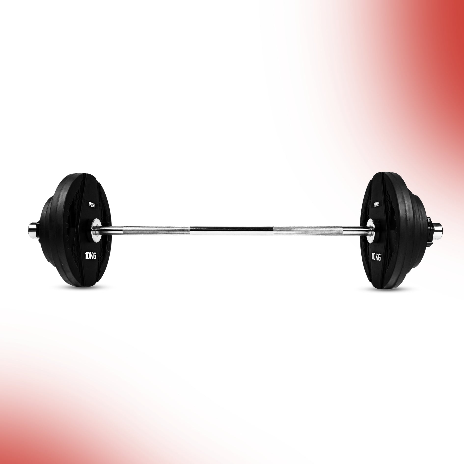 Combo 60KG - 160KG Sets | Level Fitness Tri Grip Olympic Plates with Olympic Barbell