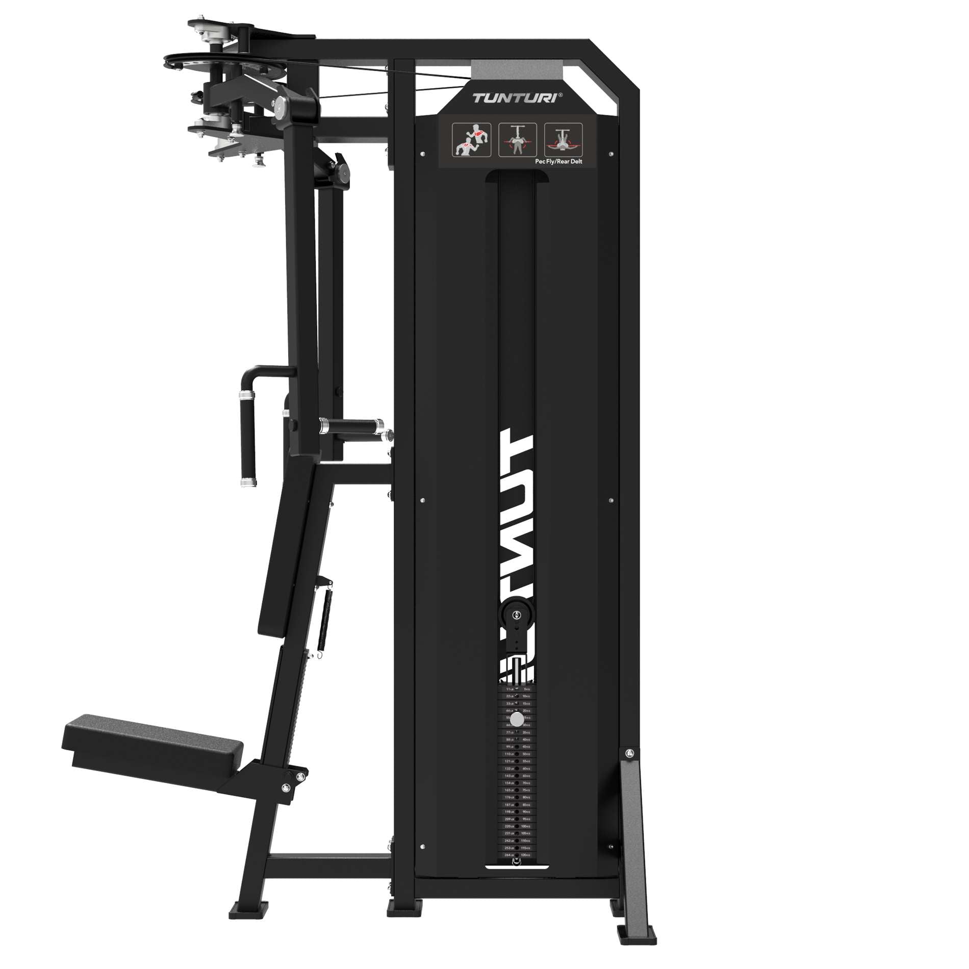 Tunturi Platinum Dual Pec Fly/Rear Delt Strength Station - Selectorized - V-Series