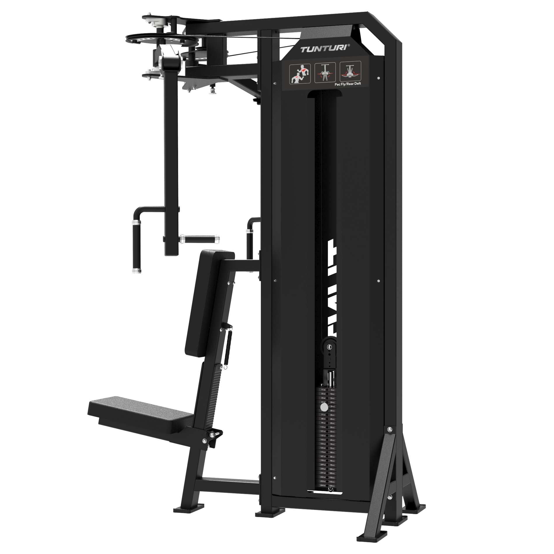 Tunturi Platinum Dual Pec Fly/Rear Delt Strength Station - Selectorized - V-Series