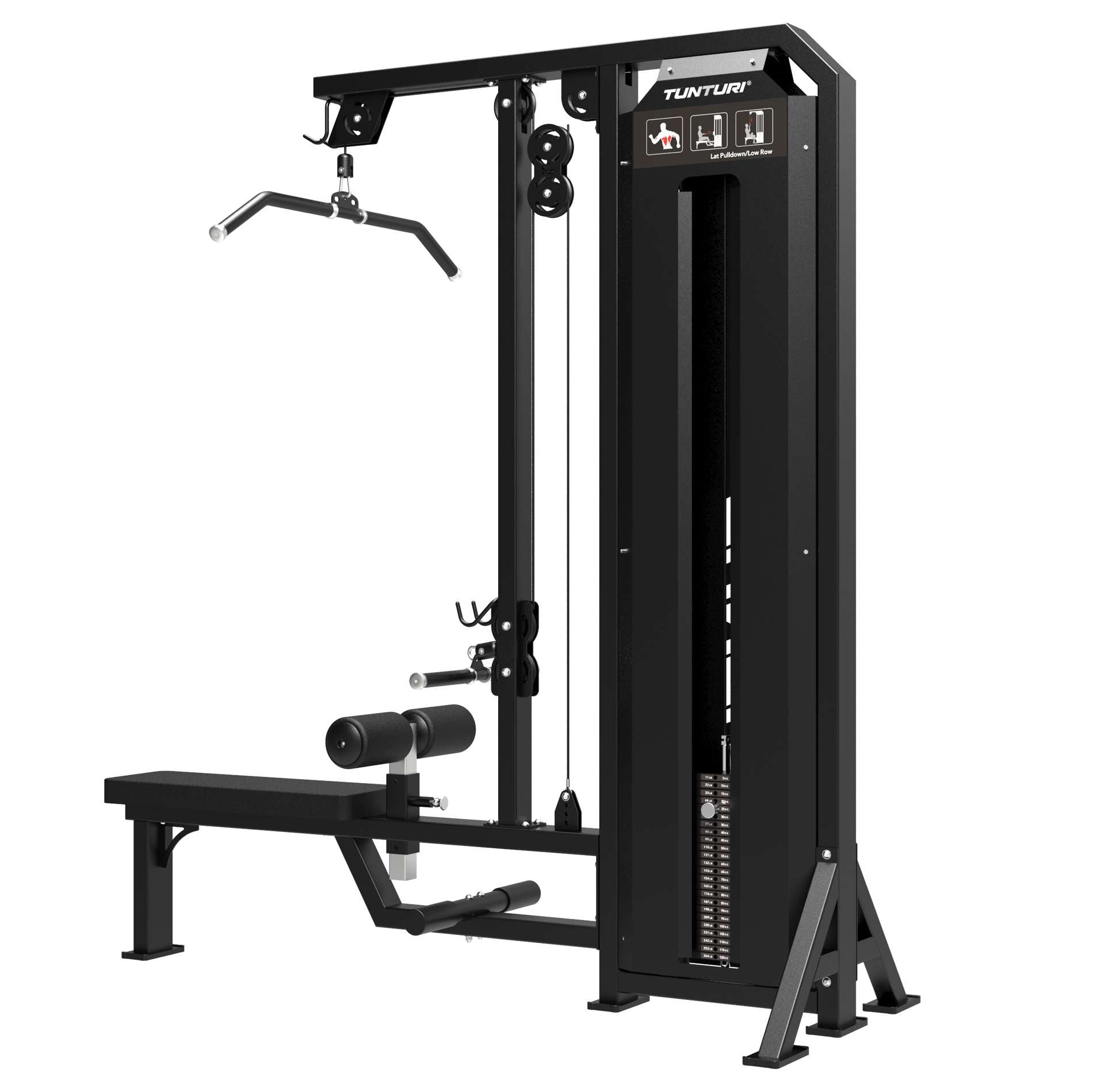 Tunturi Platinum - Dual Lat Pulldown/Low row - Selectorized - V-series