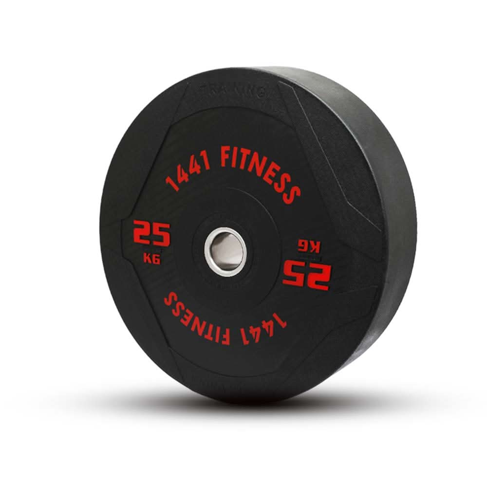 1441 Fitness PU Black Rubber Bumper Plates - 5 to 25 KG | Per Piece 