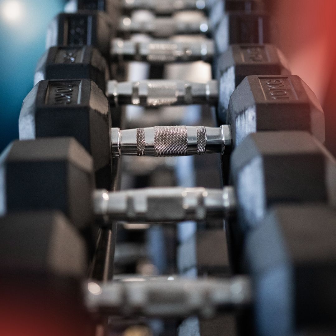 Leom Fitness 1Kg -25Kg Rubber Hex Dumbbells in Kilogram