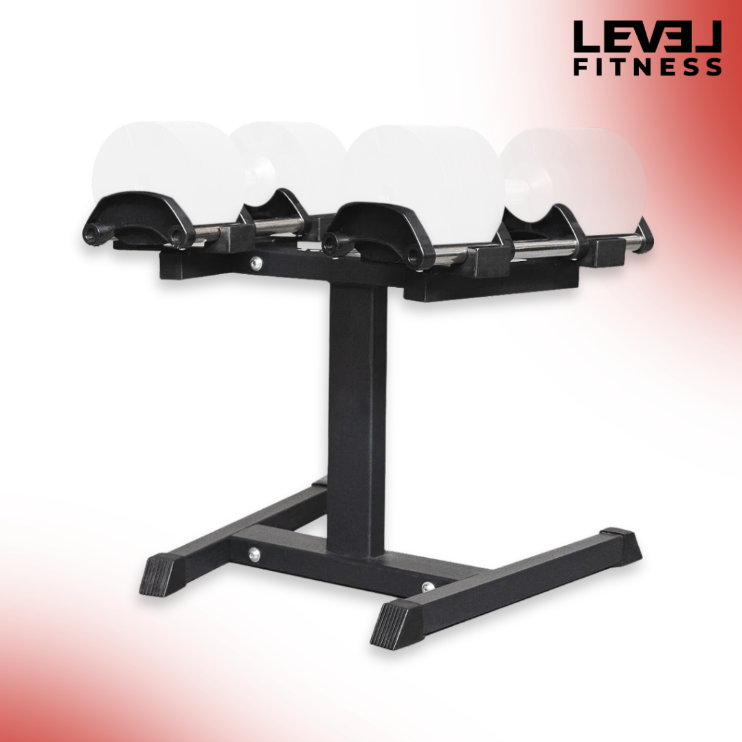 Level Fitness Adjustable Dumbbell Rack Stand For Home Gym