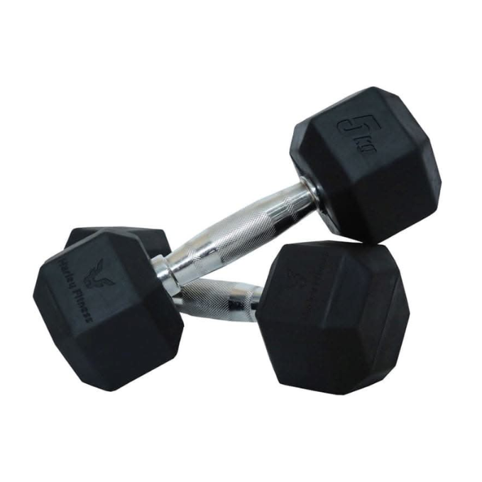 Combo Harley Fitness Premium Hex Dumbbell Set – Strength Training Equipment – Gym Equipment – 2.5 to 10 Kg – 4 Pairs