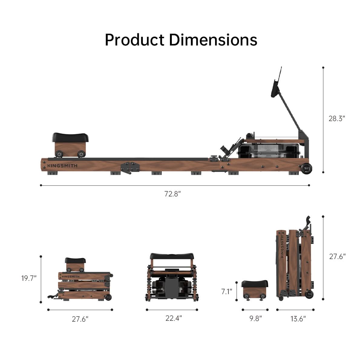 Kingsmith WR3L Foldable Water Rowing Machine