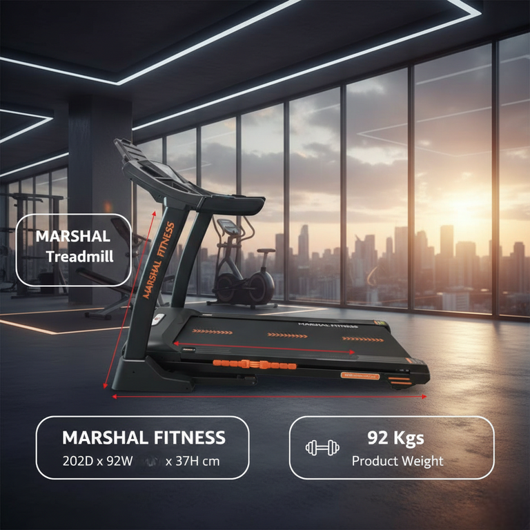 Marshal 6.0 HP Home Treadmill with Auto Incline