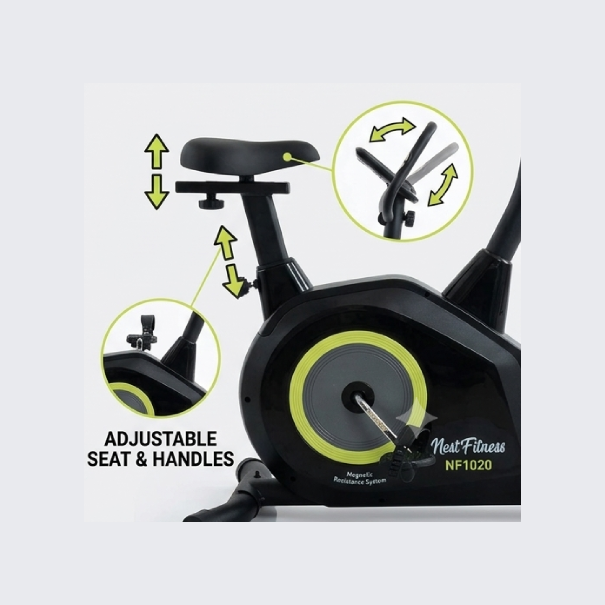 Nest Fitness NF1020 Magnetic Exercise Bike | Upright Exercise Bike