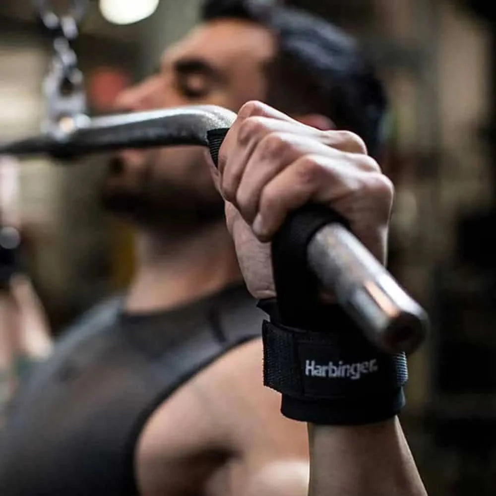 Harbinger Big Grip Padded Lifting Straps – Black