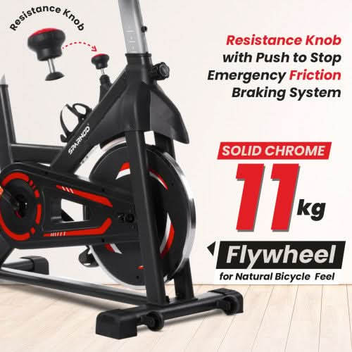 Sparnod Fitness Exercise Bike With 13 Kg Heavy-Duty Flywheel, SSB-11