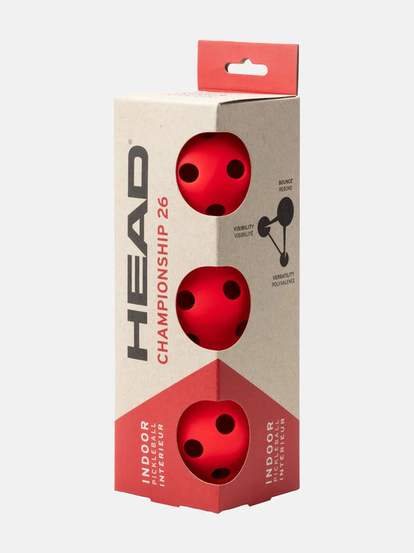 HEAD Championship 26 Indoor Pickleballs – 3 Pack