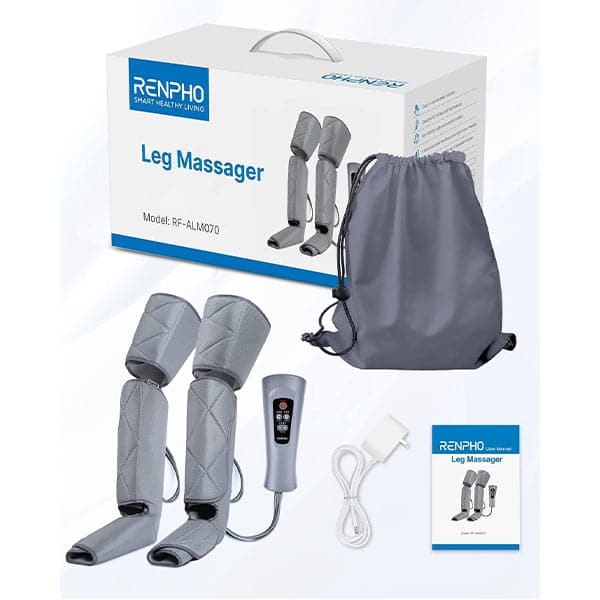 Renpho Leg Massager for Circulation and Relaxation, Calf Feet Thigh Massage with 6 Modes 4 Intensities