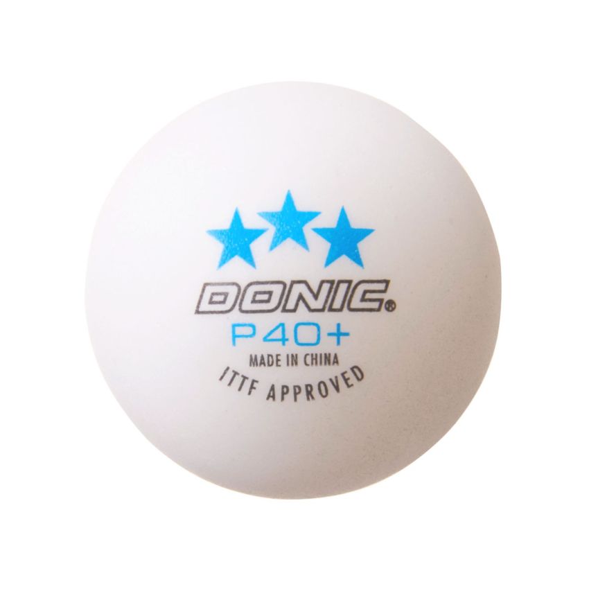 Donic Table Tennis Ball, 3 Balls Pack, T 40 MM, 550241, White