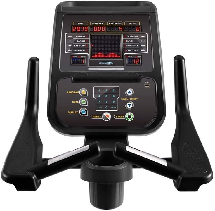 STEELFLEX Commercial Upright Bike PB-10 | Self-Generating Exercise Bike with 30 Resistance Levels
