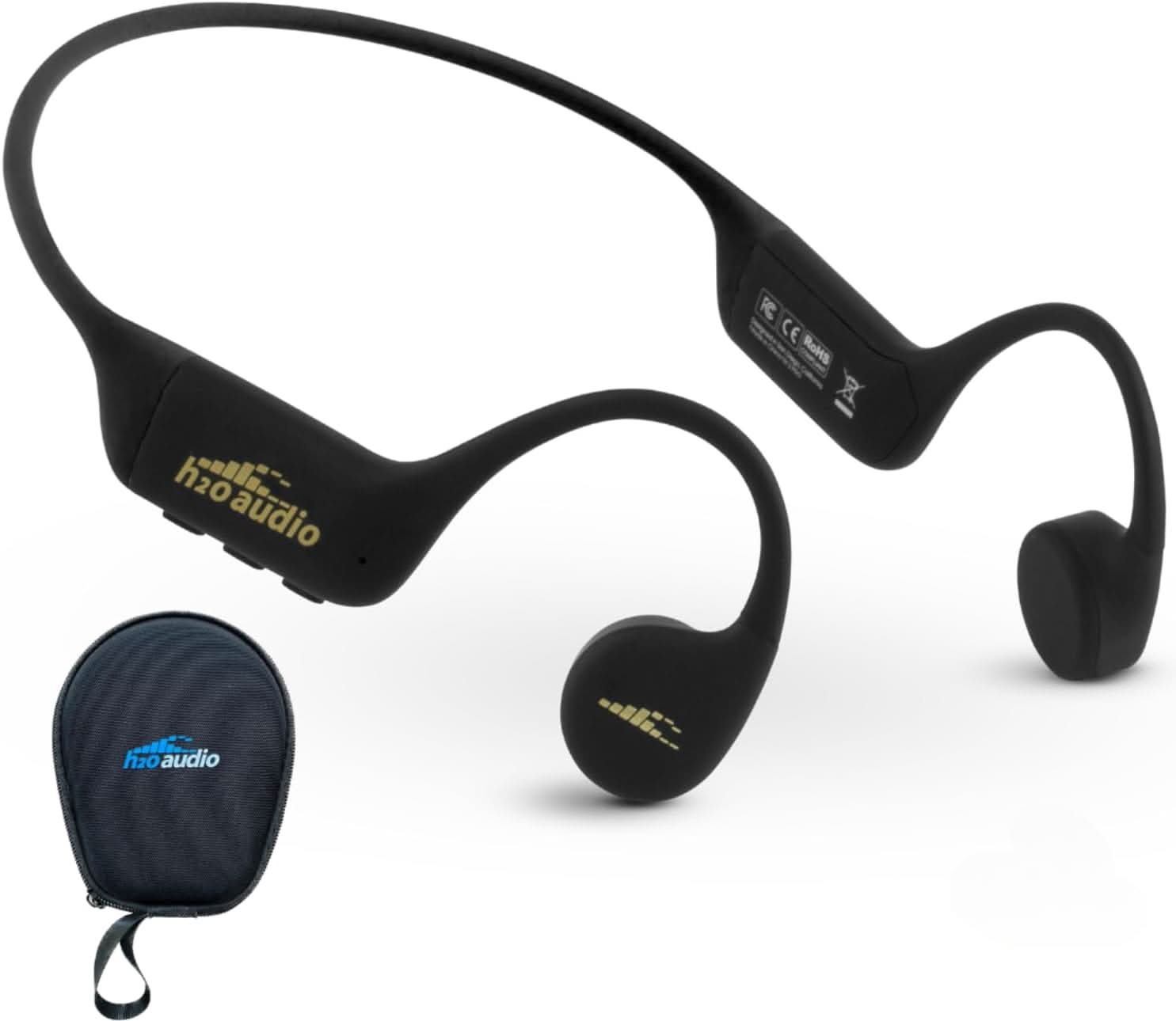 H2O TRI 2 Multi-Sport Waterproof Bone Conduction Open Ear Headphones – Bluetooth-V5.3 for Running/Cycling, MP3 for Swimming- Playlist+ (App Included for Bluetooth Streaming Uploads)