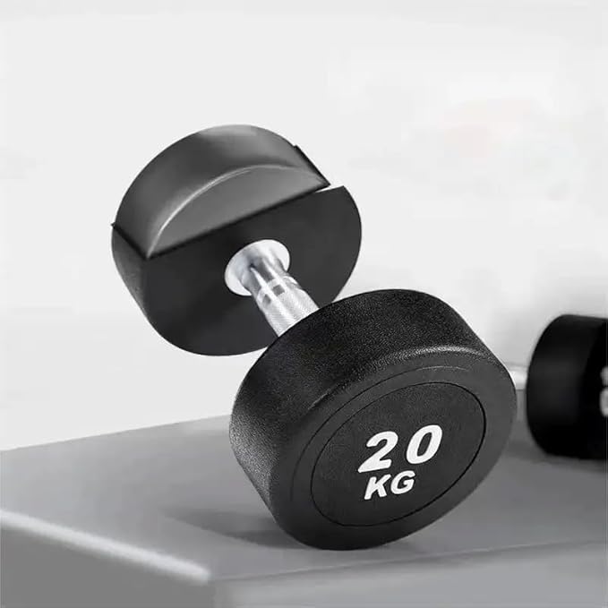 Harley Fitness TPU Commercial Rubber Round Dumbbells 2.5 to 50 kg - (Sold as Pair)