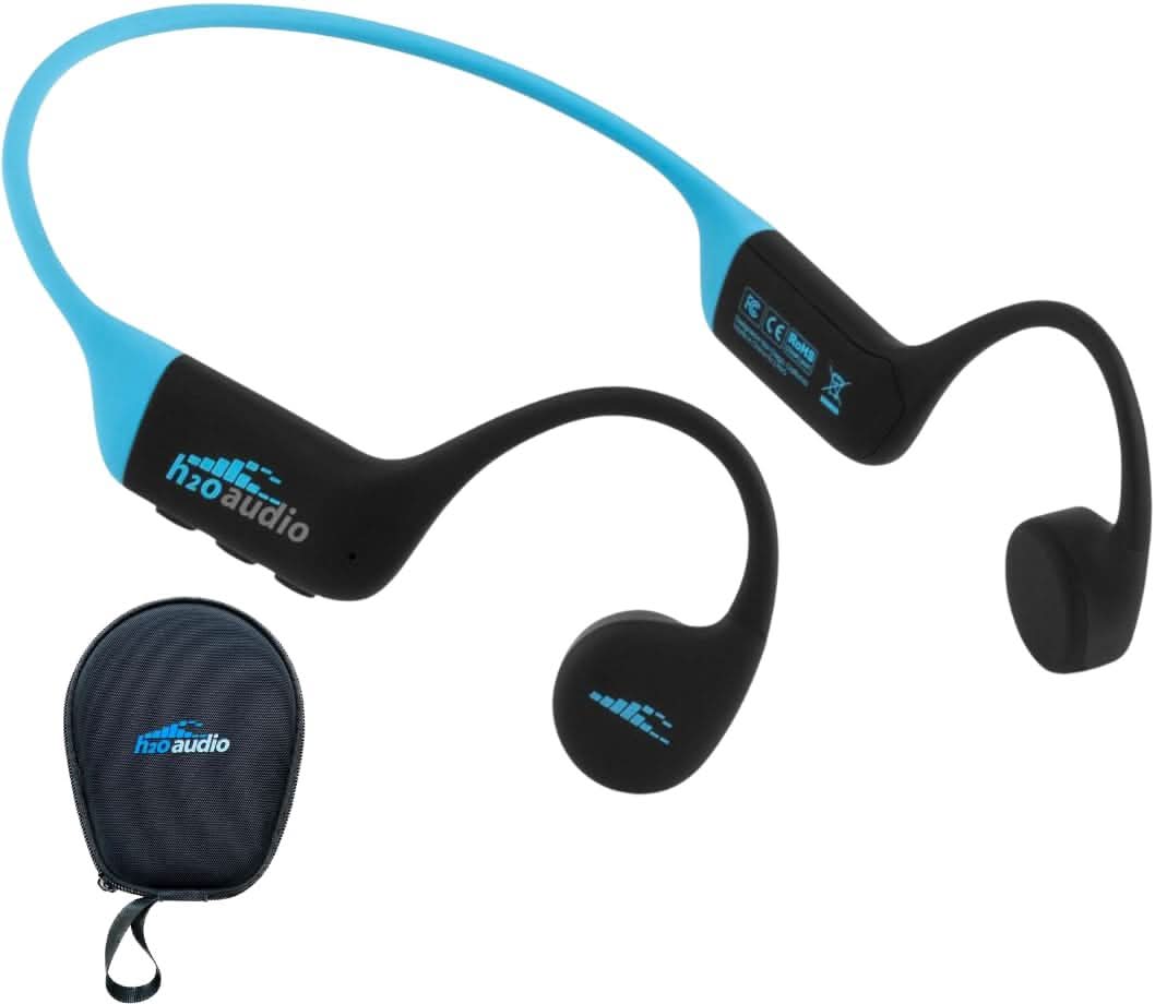H2O TRI 2 Multi-Sport Waterproof Bone Conduction Open Ear Headphones – Bluetooth-V5.3 for Running/Cycling, MP3 for Swimming- Playlist+ (App Included for Bluetooth Streaming Uploads)
