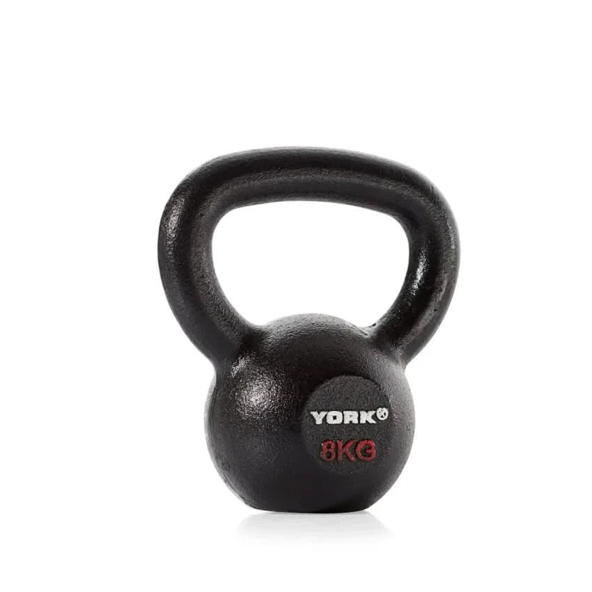 York Fitness Hercules Cast Iron Kettlebells – 2 KG to 24 KG | Sold as Piece 8 KG