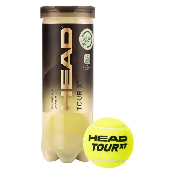 HEAD Tour XT Tennis Balls – 2x4‑Ball Can (8 Balls)