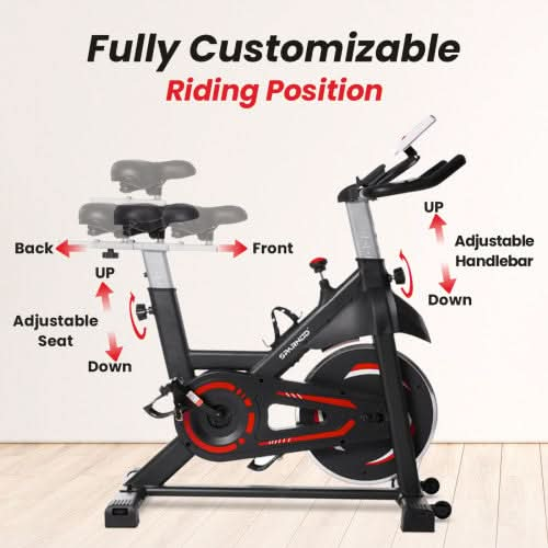 Sparnod Fitness Exercise Bike With 13 Kg Heavy-Duty Flywheel, SSB-11