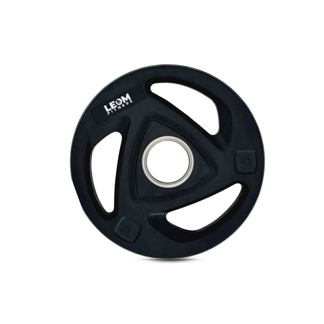 Leom Fitness Tri-Grip Olympic Rubber Plates