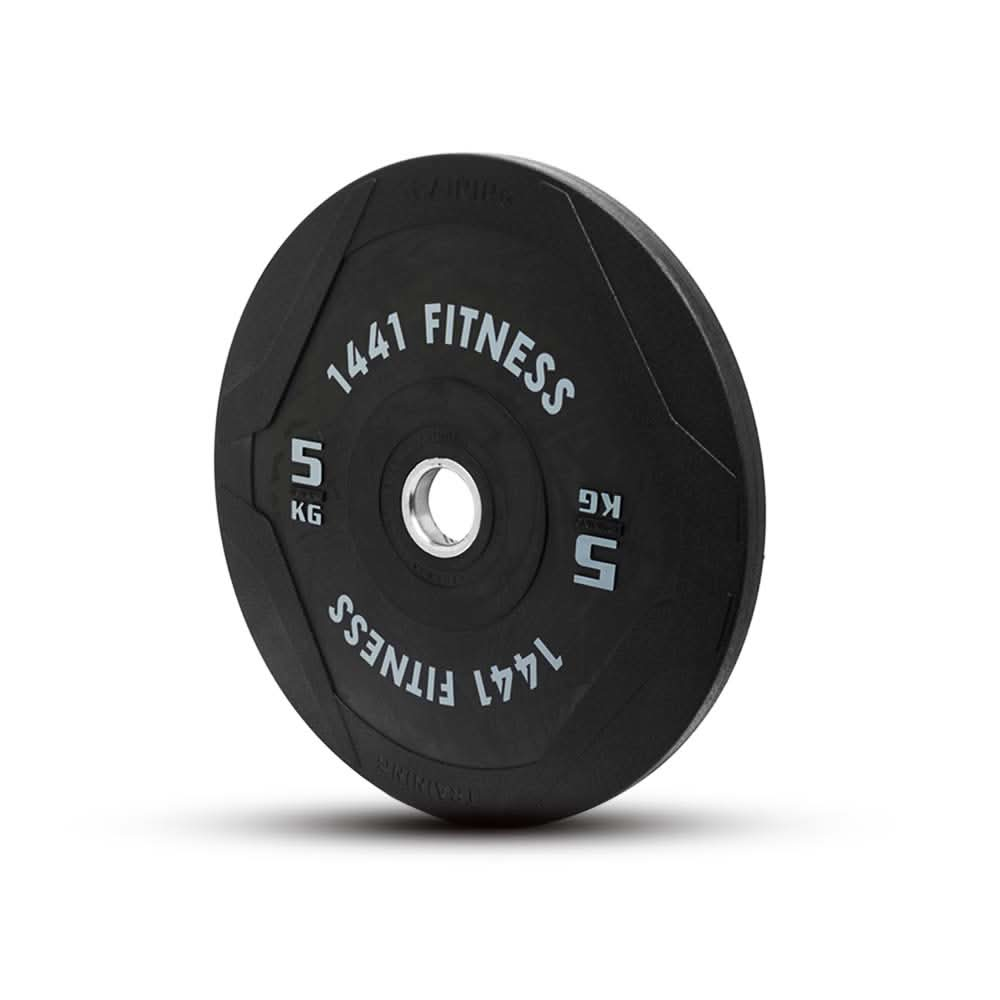 1441 Fitness PU Black Rubber Bumper Plates - 5 to 25 KG | Per Piece 