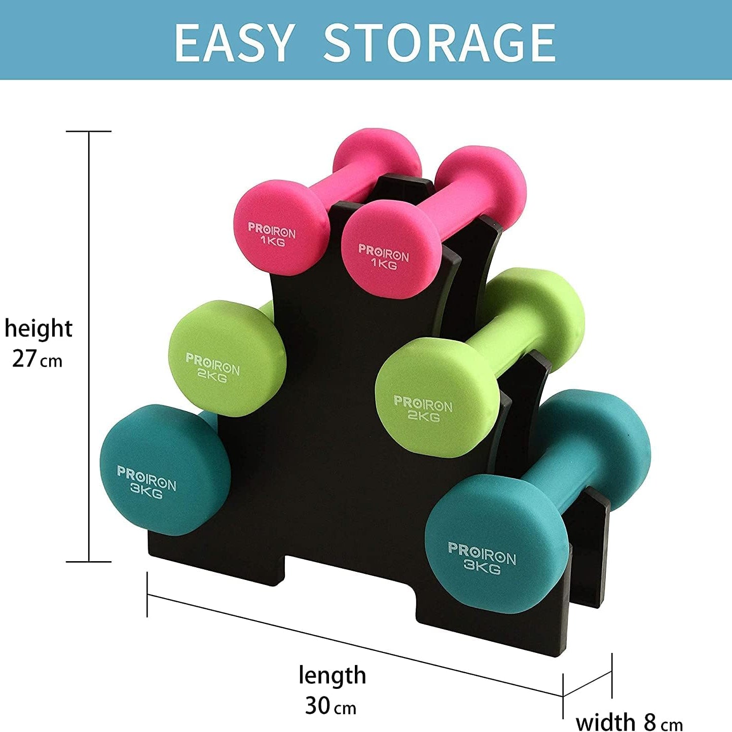 Ta Sports, Proiron Neoprene Dumbbells Weights Exercise & Fitness Dumbbells