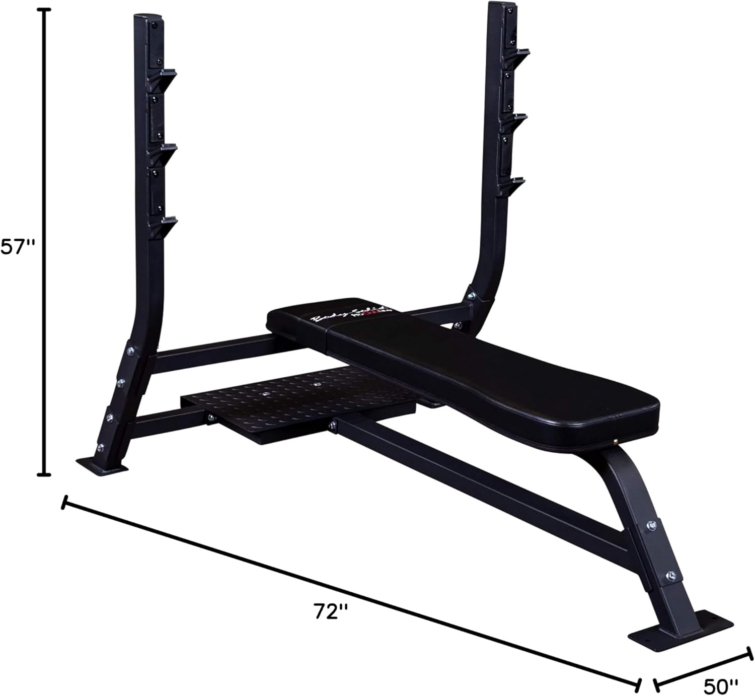 Body Solid SOFB250 Flat Olympic Bench – Commercial Chest Press Station