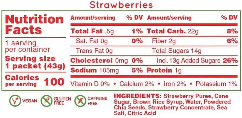 Huma Chia Energy Gel - 9 count x 43g - 21gr Carbs, 105mg Sodium, 100% All Natural, Vegan, Gluten Free, Caffeine Free, No Stomach Problems, Great Taste, Easy Digestion