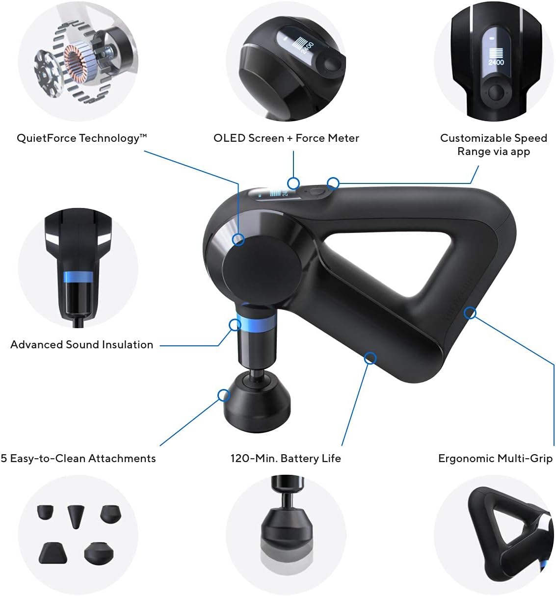 Theragun Elite Massage Gun, Black, 5th Gen