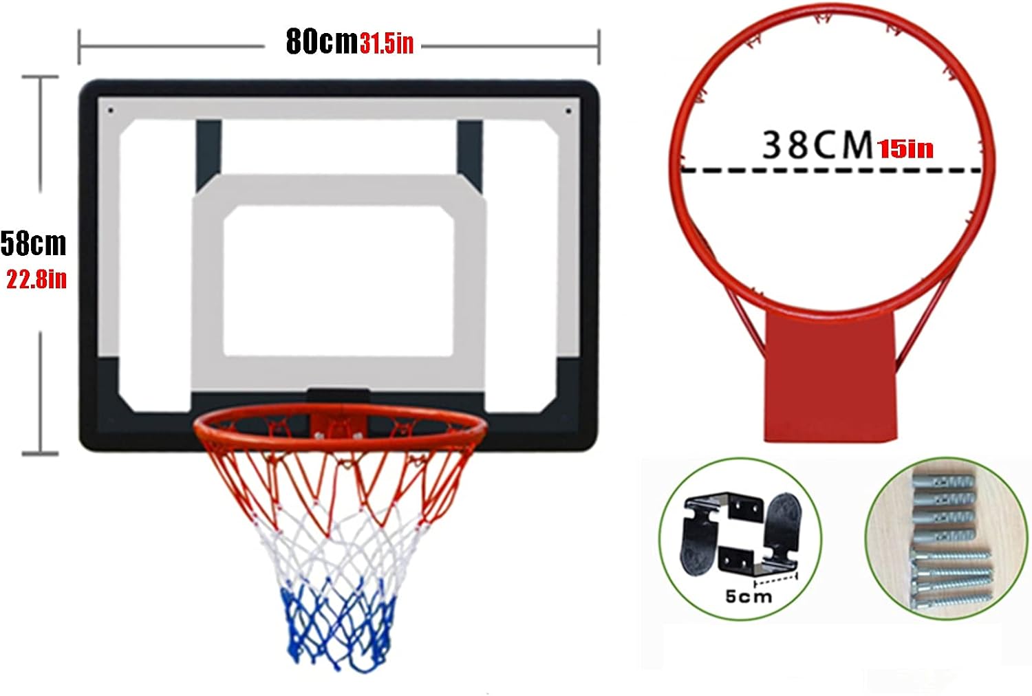 MF Mini Basketball Hoop, Indoor Door Wall-Mounted Basketball Hoop