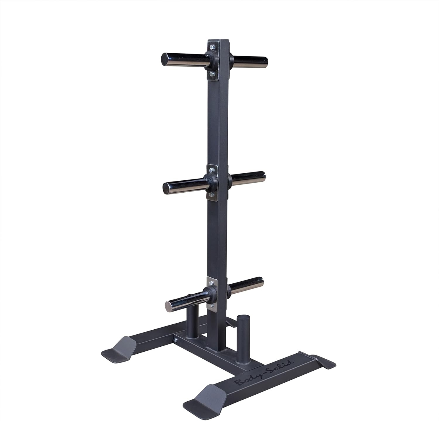 Body Solid GWT56 Vertical Weight Tree – Olympic Plate & Bar Holder (1000LB Capacity)