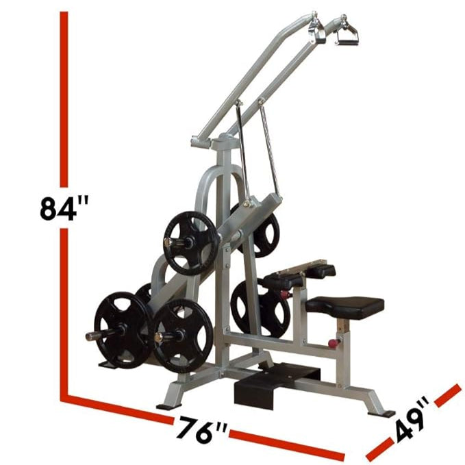 Body Solid LVLA Leverage Lat Pulldown – Plate-Loaded Back Trainer